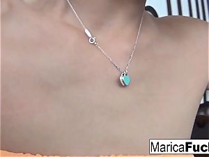 cutie Marica Hase records herself draining