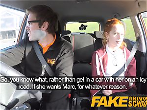 fake Driving school cute ginger-haired Ella Hughes humps