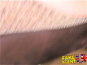 FakeAgentUK Deep gargling and anal from timid first-timer